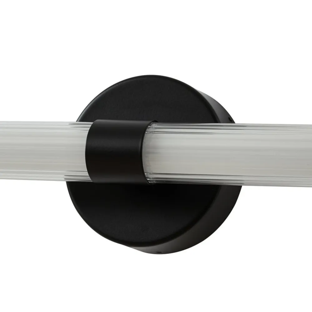 Lucande Væg- Og Spejllamper > LED-væglampe Melisa, sort, 90 cm, CCT, IP44