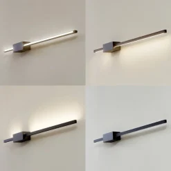 Lucande Gang|Væglamper > LED-væglampe Skaila, sort, længde 90 cm, 3.000 K