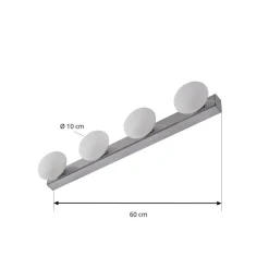 Lucande Væg- Og Spejllamper|Væglamper > LED-væglampe til badeværelset Myrra, krom, glas, 60 cm, IP44