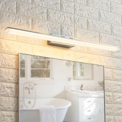 Lucande Væg- Og Spejllamper|Væglamper > LED-væglampe til badeværelset Julie, 75 cm, krom, metal, IP44