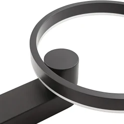 Væglamper ^ Lucande LED-væglampe Yekta, indirekte, sort, dæmpbar