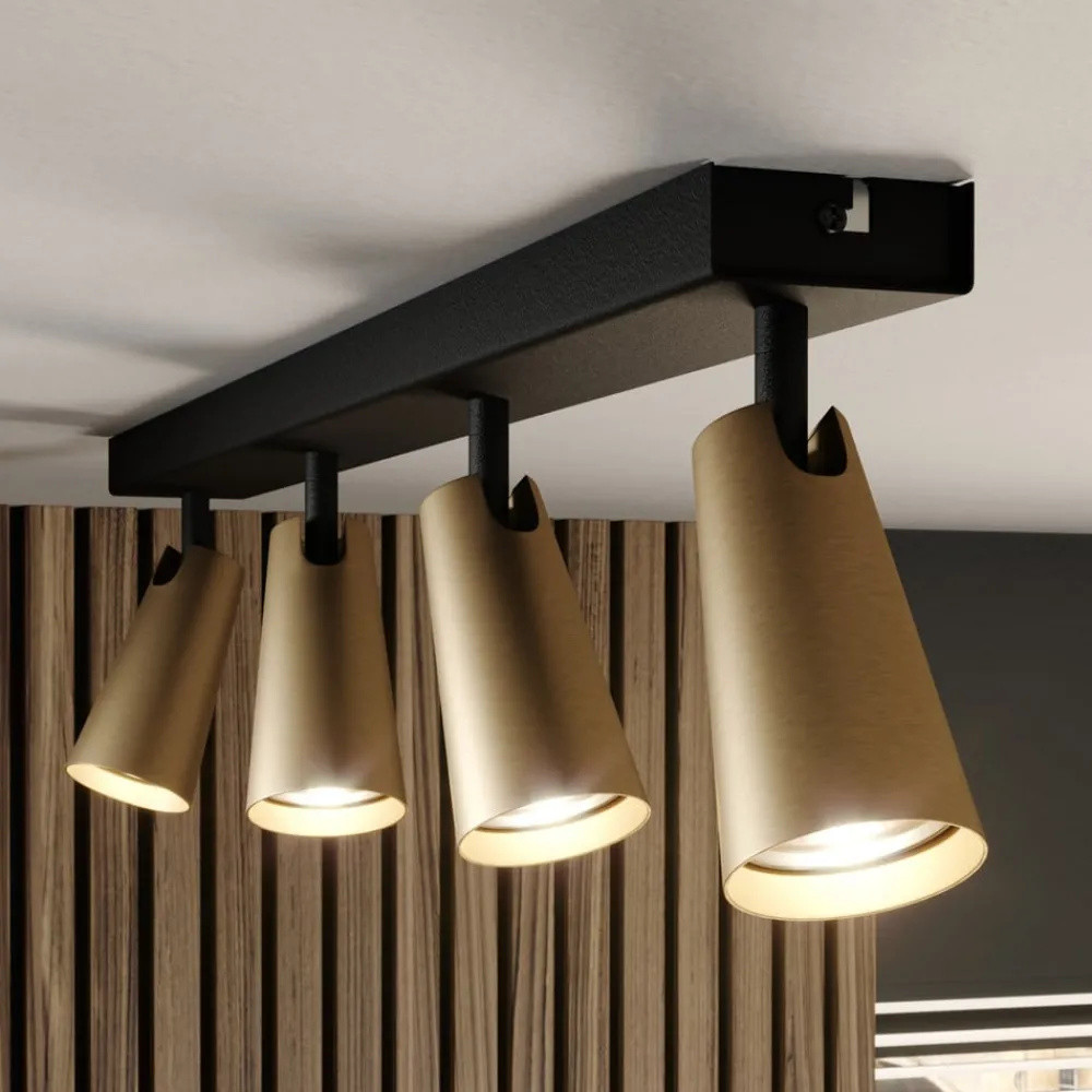 Lucande Gang|Loftlamper > loftlampe Angelina, 4 lyskilder, messing/guld