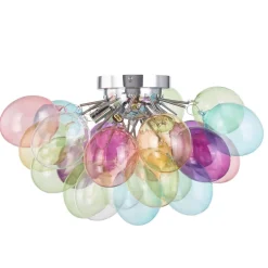 Lucande Gang|Loftlamper > loftlampe Diborah, farvet, glas, Ø 50 cm, G9