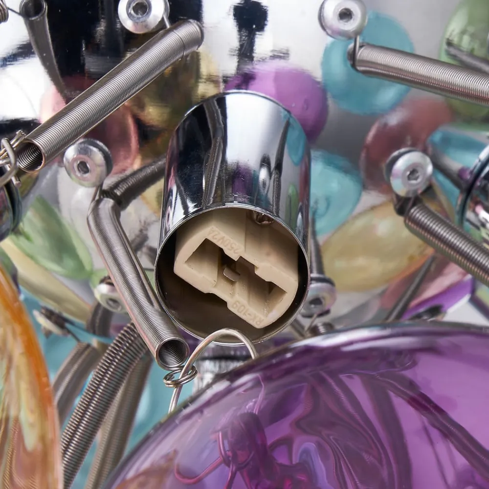 Lucande Gang|Loftlamper > loftlampe Diborah, farvet, glas, Ø 50 cm, G9