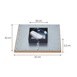Lucande Loftlamper|Loftlamper > loftlampe Joren, 42 cm, træ, CCT, fjernbetjening