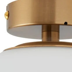 Lucande Loftlamper|Loftlamper > loftslampe Bidolo, messingfarvet, glas, 15 cm, IP44