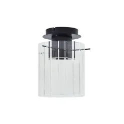 Lucande Loftlamper > loftslampe Eirian, 1-lys, sort, glas, E27