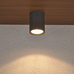 Lucande Terrassebelysning|Udendørs Loftlamper > loftspot Minna, antracit, 14 cm, IP54, E27