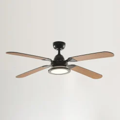 Lucande Loftventilatorer > loftventilator Tedric, sort, støjsvag, 133 cm