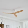 Lucande Loftventilatorer > loftventilator Vindur, hvid/træ, DC, støjsvag