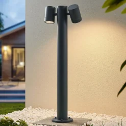 Lucande Terrassebelysning|Gadebelysning > Maloney pullert, 2 lyskilder, 75 cm, antracit