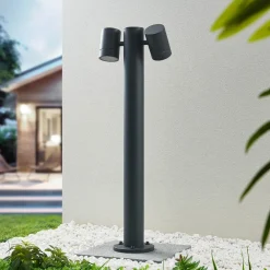Lucande Terrassebelysning|Gadebelysning > Maloney pullert, 2 lyskilder, 75 cm, antracit