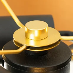 Gulvlamper|Gulvlamper ^ Lucande Malviras gulvlampe i stof med bladdekoration
