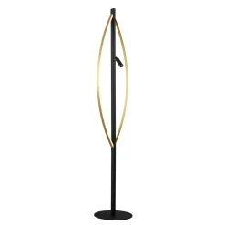 Lucande Gulvlamper|Gulvlamper > Matwei LED-gulvlampe, oval, messing