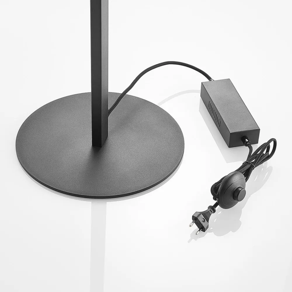 Lucande Gulvlamper|Gulvlamper > Matwei LED-gulvlampe, oval, messing