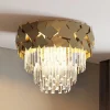 Loftlamper ^ Lucande Miraia loftlampe i krystal, guld