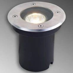 Terrassebelysning|Nedgravet Udebelysning ^ Lucande nedgravningslampe Ava, Ø 12 cm, rund, IP67, GU10