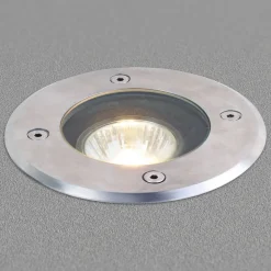 Terrassebelysning|Nedgravet Udebelysning ^ Lucande nedgravningslampe Ava, Ø 12 cm, rund, IP67, GU10