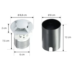 Lucande Terrassebelysning|Nedgravet Udebelysning > nedgravningslampe Milara, 4 lysudgange, GU10