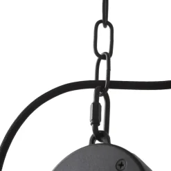 Lucande Pendellamper > -pendel Kaeloria, sort/messing, aluminium, Ø 35 cm