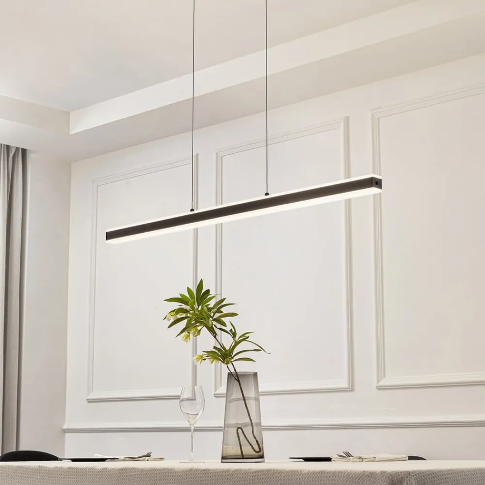 Lucande Pendellamper|Pendellamper > Pendolo LED-hængelampe, sort, aluminium, 120 cm