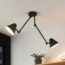 Lucande Loftlamper|Loftlamper > Phina loftlampe i sort, 2 lyskilder
