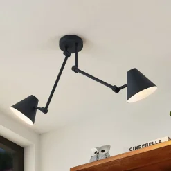 Lucande Loftlamper|Loftlamper > Phina loftlampe i sort, 2 lyskilder