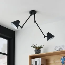 Lucande Loftlamper|Loftlamper > Phina loftlampe i sort, 2 lyskilder