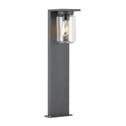 Lucande Terrassebelysning|Gadebelysning > Semka vejlampe, 65 cm, antracit, glas, aluminium