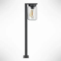 Lucande Terrassebelysning|Gadebelysning > Semka vejlampe, 65 cm, antracit, glas, aluminium