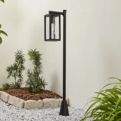 Lucande Gadebelysning > Siveta vejlampe, 100 cm høj, sort, E27, IP65