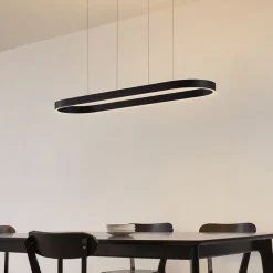 Lucande Pendellamper|Pendellamper > Smart LED-hængelampe Melinay, sort, CCT, Tuya