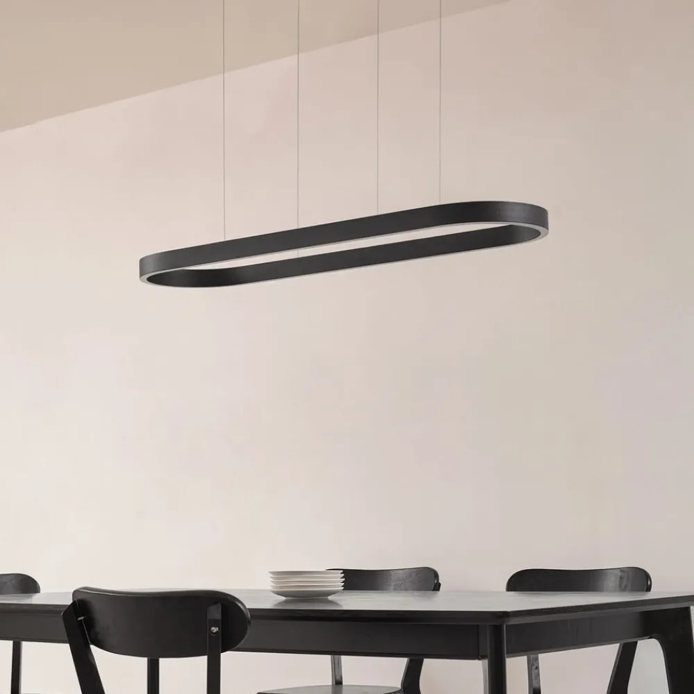 Lucande Pendellamper|Pendellamper > Smart LED-hængelampe Melinay, sort, CCT, Tuya