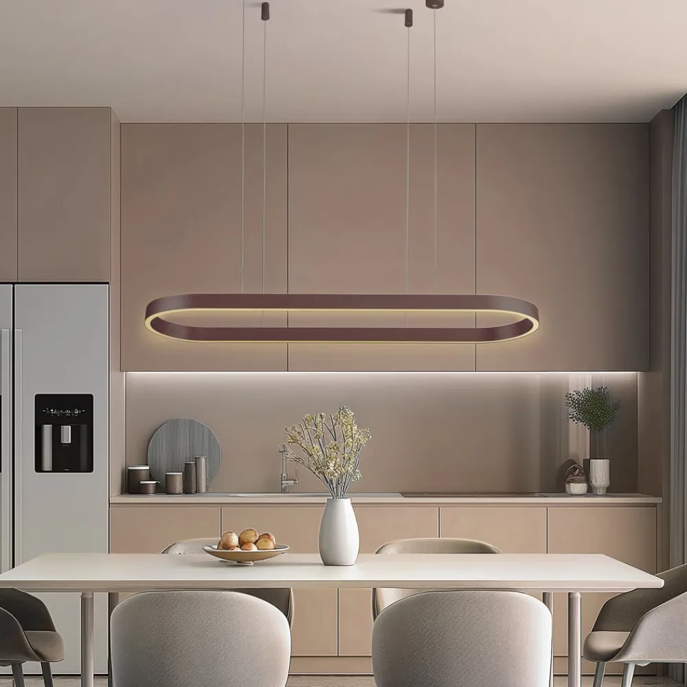 Lucande Pendellamper|Pendellamper > Smart LED-hængelampe Melinay, kaffe, CCT, Tuya