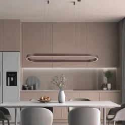 Lucande Pendellamper|Pendellamper > Smart LED-hængelampe Melinay, kaffe, CCT, Tuya