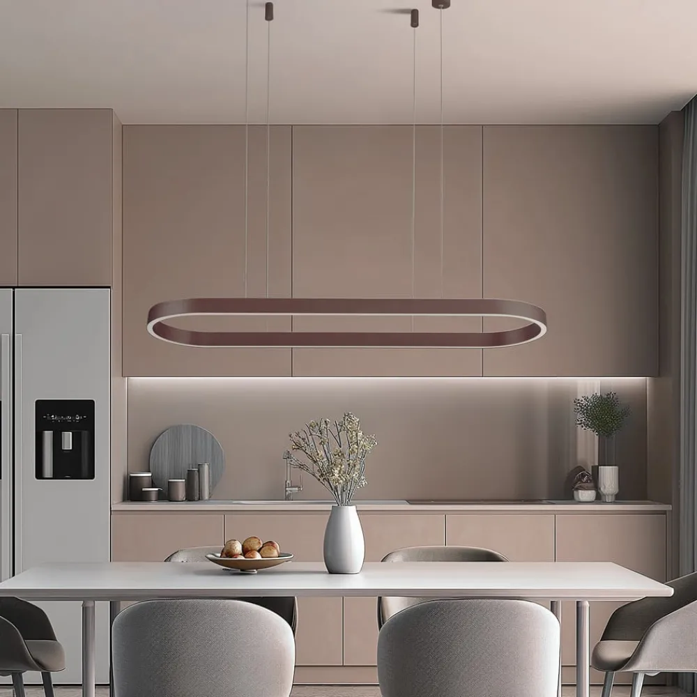 Lucande Pendellamper|Pendellamper > Smart LED-hængelampe Melinay, kaffe, CCT, Tuya