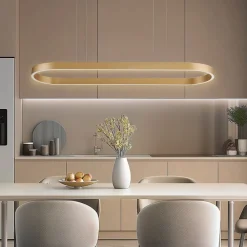 Pendellamper ^ Lucande Smart LED-hængelampe Melinay, guld, CCT, Tuya