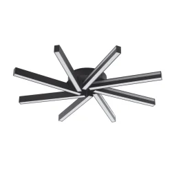 Lucande Loftlamper|Loftlamper > Smart LED-loftlampe Tjado, Ø70 cm, sort, RGBW
