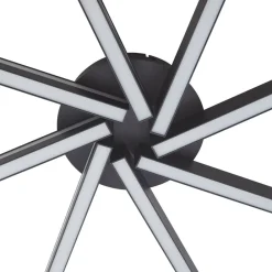 Lucande Loftlamper|Loftlamper > Smart LED-loftlampe Tjado, Ø70 cm, sort, RGBW