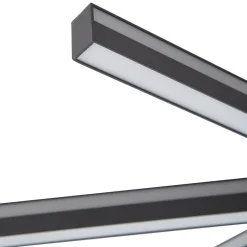 Lucande Loftlamper|Loftlamper > Smart LED-loftlampe Tjado, Ø70 cm, sort, RGBW