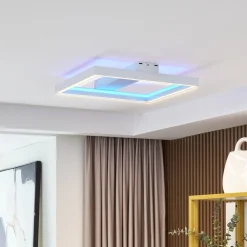 Lucande Loftlamper|Loftlamper > Smart LED-loftslampe Tjado, 50 cm, hvid, RGBW