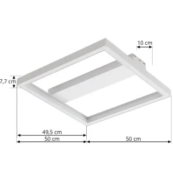 Lucande Loftlamper|Loftlamper > Smart LED-loftslampe Tjado, 50 cm, hvid, RGBW