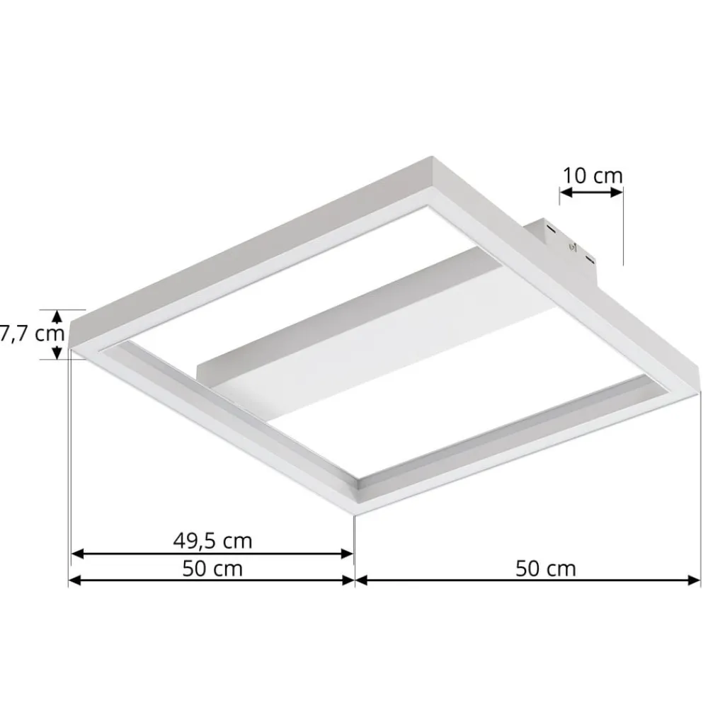 Lucande Loftlamper|Loftlamper > Smart LED-loftslampe Tjado, 50 cm, hvid, RGBW