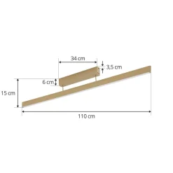 Lucande Loftlamper|Loftlamper > Smart LED-loftslampe Mylosh, guld, CCT, Tuya