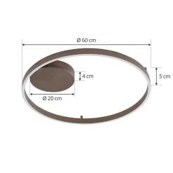 Lucande Gang|Loftlamper > Smart LED-loftslampe Moise, kaffe, CCT, Tuya