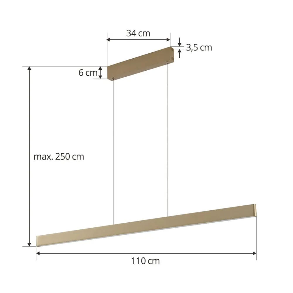 Lucande Pendellamper|Pendellamper > Smart LED-pendel Mylosh, guld, CCT, Tuya