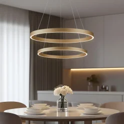 Lucande Pendellamper > Smart LED-pendel Yonam, guld, 2-lys, Tuya