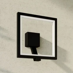 Lucande Væglamper > Square LED-væglampe, antracit, metal, IP65