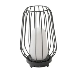 Lucande Terrassebelysning|Bordlamper > terrasselampe Chandan, 32,1 cm, sort, aluminium