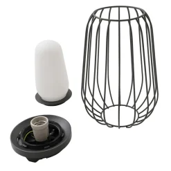 Lucande Terrassebelysning|Bordlamper > terrasselampe Chandan, 32,1 cm, sort, aluminium